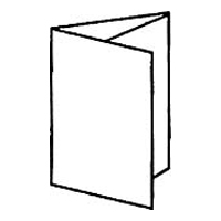 2 параллельных фальца (с загибкой одинаковых частей листа внутрь) = 6 страниц