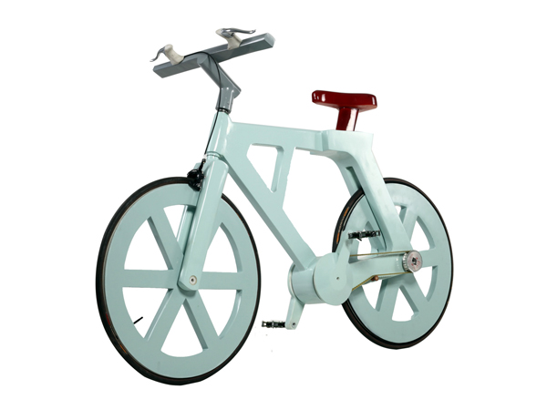 велосипед склеенный из гофрокартона (cardboard bike)