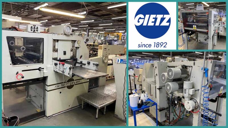 used hot-foil stamping press Gietz FSA 790 (age 1991)